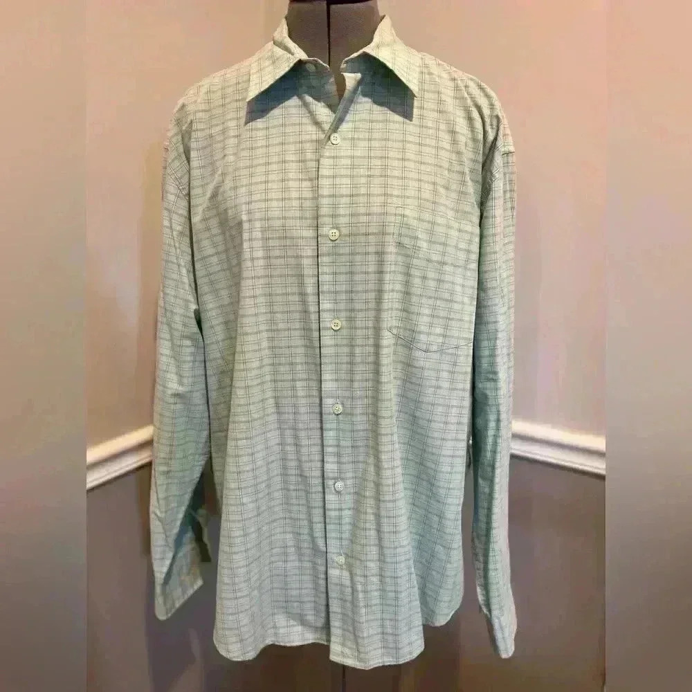 Vintage j.Crew Men's 100% Cotton Long Sleeve Button Up Shirt Size Large
